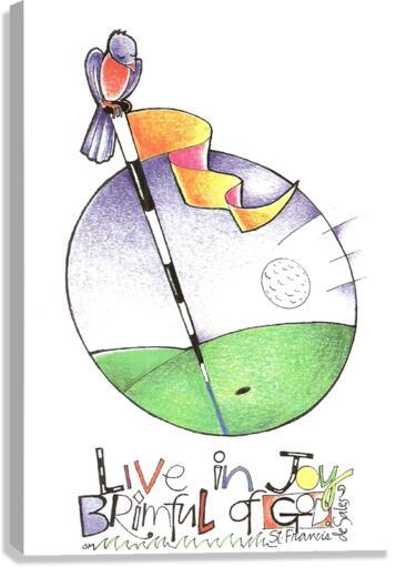 Canvas Print - Golfer: Brimful of Joy by M. McGrath