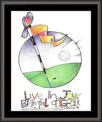 Wall Frame Espresso - Golfer: Brimful of Joy by M. McGrath