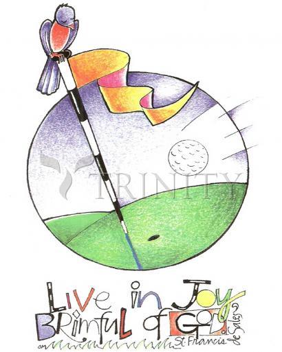 Metal Print - Golfer: Brimful of Joy by Br. Mickey McGrath, OSFS - Trinity Stores