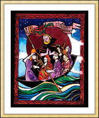 Wall Frame Gold - St. Brendan the Navigator by M. McGrath