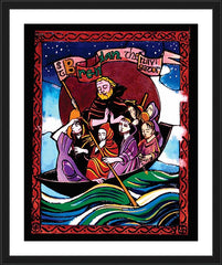 Wall Frame Black - St. Brendan the Navigator by M. McGrath