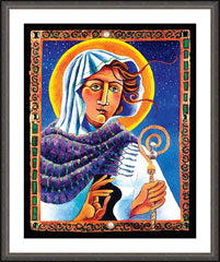 Wall Frame Espresso - St. Brigid by M. McGrath