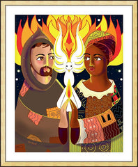 Wall Frame Gold - St. Francis of Assisi: Br. Sun, Sr. Thea by M. McGrath