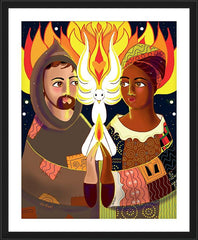 Wall Frame Black - St. Francis of Assisi: Br. Sun, Sr. Thea by M. McGrath