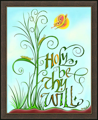 Wall Frame Espresso - Holy Be Thy Will by M. McGrath
