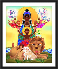 Wall Frame Black - Love and Beauty Will Embrace by M. McGrath