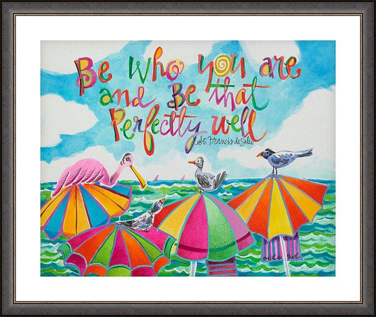Wall Frame Espresso, Matted - Be Who You Are by M. McGrath