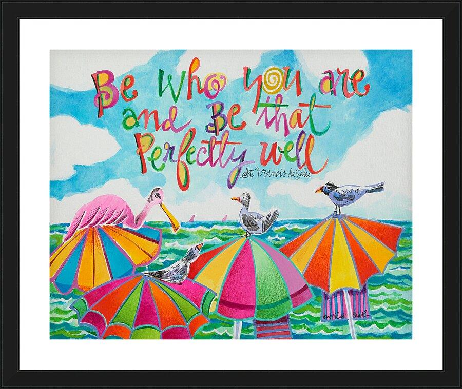 Wall Frame Black, Matted - Be Who You Are by M. McGrath