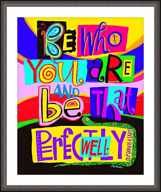Wall Frame Espresso, Matted - Be Who You Are by M. McGrath