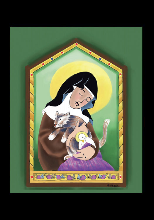 St. Clare - Holy Card