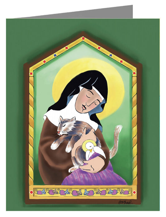 St. Clare - Custom Text Note Card 