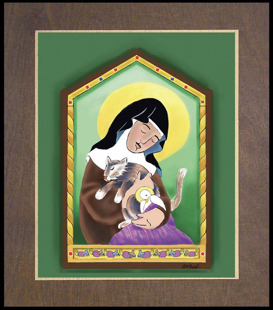 St. Clare - Wood Plaque Premium