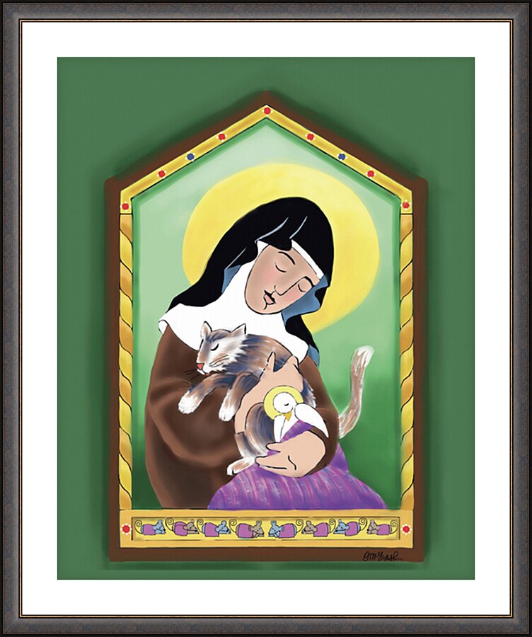 Wall Frame Espresso, Matted - St. Clare by M. McGrath