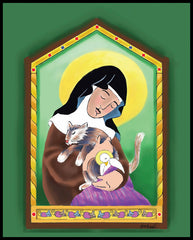Wood Plaque - St. Clare by M. McGrath