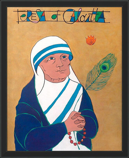 Wall Frame Black - St. Teresa of Calcutta by M. McGrath