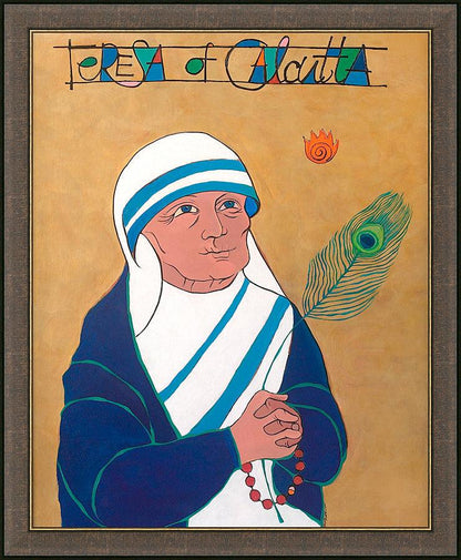 Wall Frame Espresso - St. Teresa of Calcutta by M. McGrath
