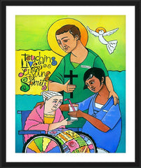 Wall Frame Black - St. Camillus by M. McGrath