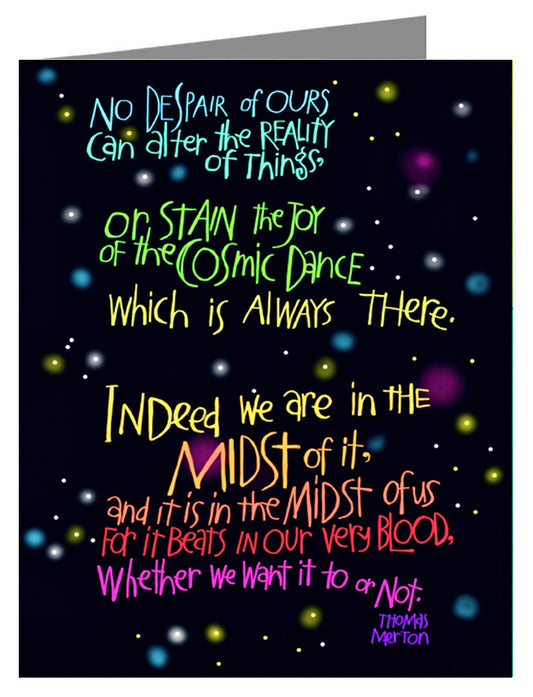 Cosmic Dance - Custom Text Note Card 