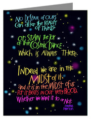 Custom Text Note Card - Cosmic Dance by M. McGrath