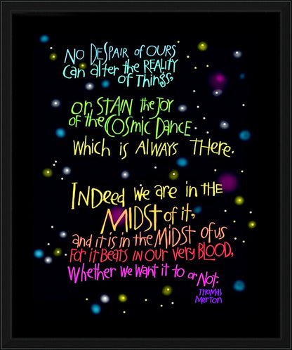 Wall Frame Black - Cosmic Dance by M. McGrath