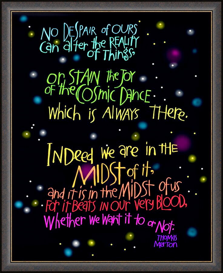 Wall Frame Espresso - Cosmic Dance by M. McGrath