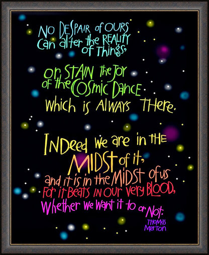 Wall Frame Espresso - Cosmic Dance by M. McGrath