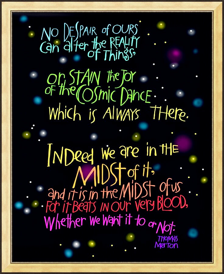 Wall Frame Gold - Cosmic Dance by M. McGrath