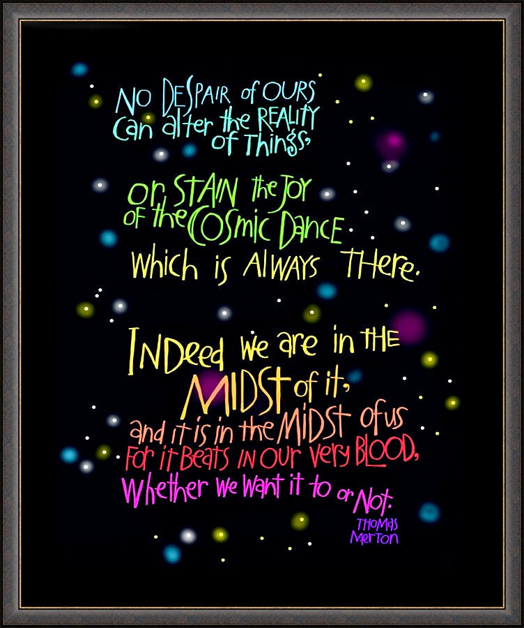 Wall Frame Espresso - Cosmic Dance by M. McGrath