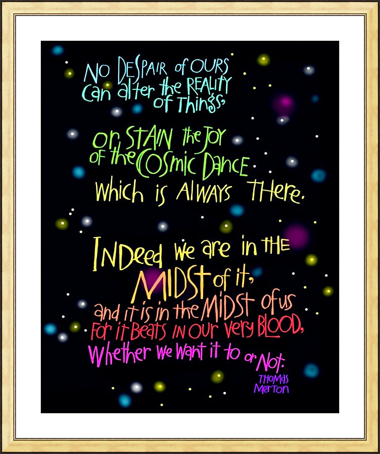 Wall Frame Gold, Matted - Cosmic Dance by M. McGrath