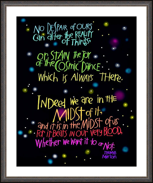 Wall Frame Espresso, Matted - Cosmic Dance by M. McGrath