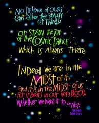 Wood Plaque - Cosmic Dance by M. McGrath