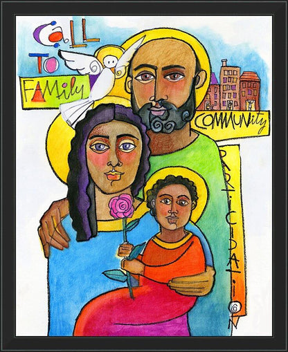 Wall Frame Black - Call to Family and Community by Br. Mickey McGrath, OSFS - Trinity Stores
