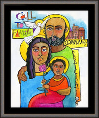 Wall Frame Espresso - Call to Family and Community by M. McGrath