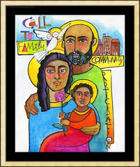 Wall Frame Gold - Call to Family and Community by M. McGrath