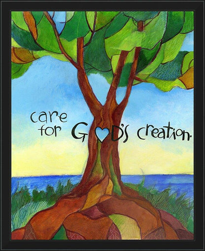 Wall Frame Black - Care For God's Creation by Br. Mickey McGrath, OSFS - Trinity Stores
