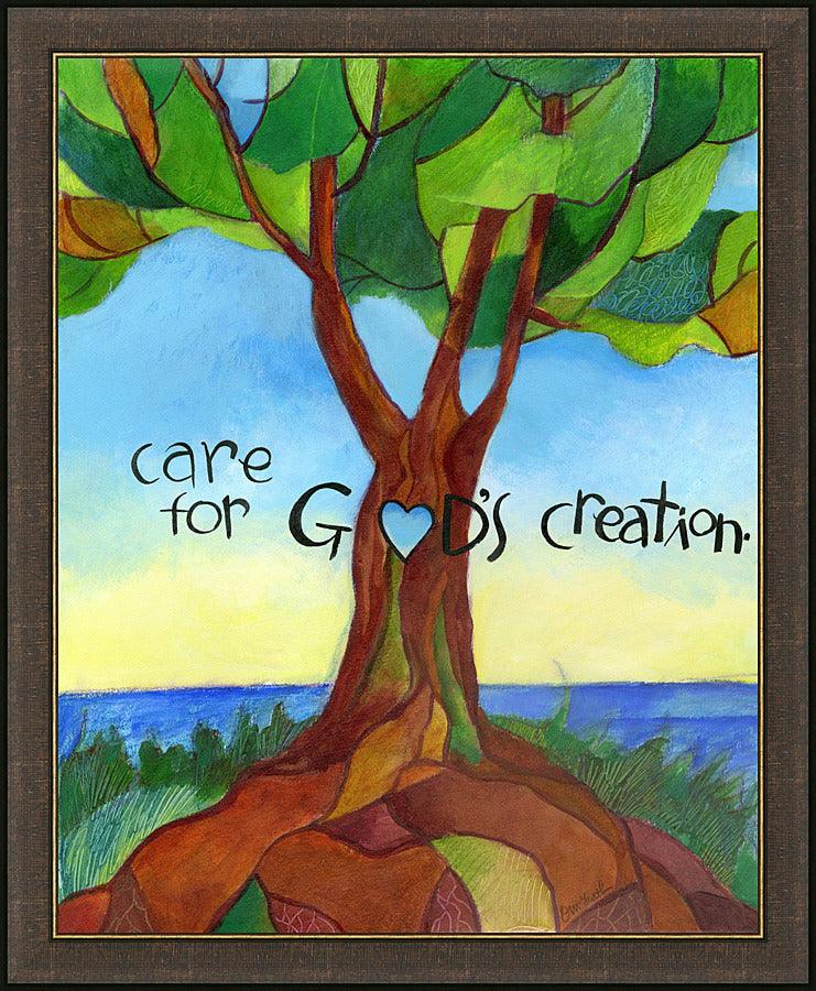 Wall Frame Espresso - Care For God's Creation by M. McGrath