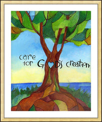 Wall Frame Gold - Care For God's Creation by M. McGrath