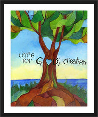 Wall Frame Black - Care For God's Creation by M. McGrath