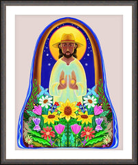 Wall Frame Espresso - Christ the Gardener by M. McGrath