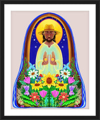 Wall Frame Black - Christ the Gardener by M. McGrath