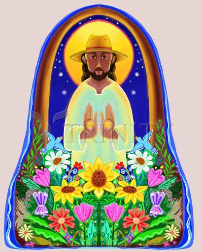Wall Frame Espresso, Matted - Christ the Gardener by Br. Mickey McGrath, OSFS - Trinity Stores