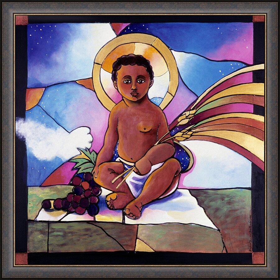 Wall Frame Espresso - Child Jesus by Br. Mickey McGrath, OSFS - Trinity Stores