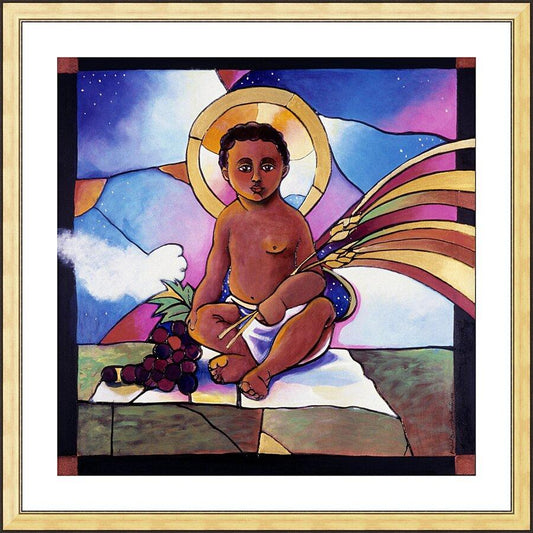 Wall Frame Gold, Matted - Child Jesus by M. McGrath