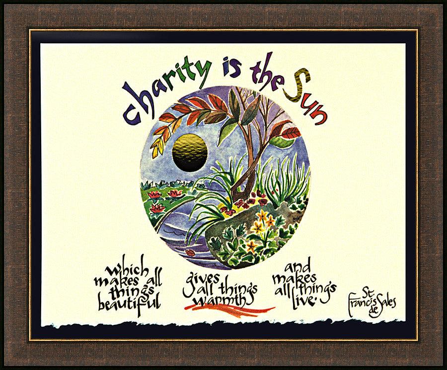 Wall Frame Espresso - Charity is the Sun by M. McGrath