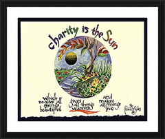 Wall Frame Black - Charity is the Sun by M. McGrath