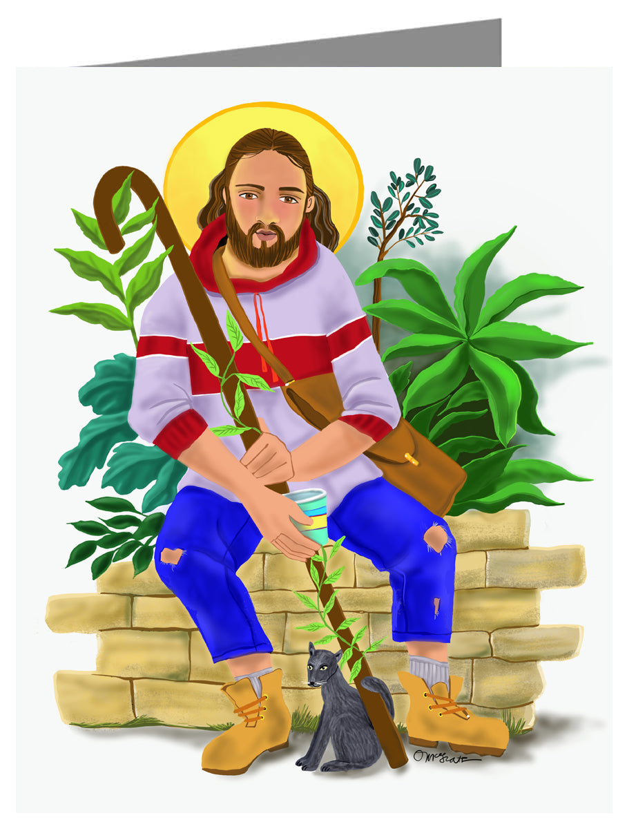 Christ at the Kitchen Door - Custom Text Note Card 