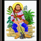Wall Frame Espresso, Matted - Christ at the Kitchen Door by M. McGrath