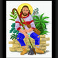 Wall Frame Black, Matted - Christ at the Kitchen Door by M. McGrath