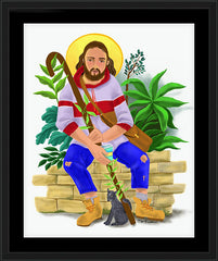 Wall Frame Black - Christ at the Kitchen Door by M. McGrath
