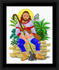 Wall Frame Black, Matted - Christ at the Kitchen Door by M. McGrath